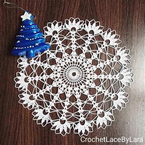 Crochet Doily PATTERN Instant PDF Doily Crochet Snowflake Etsy