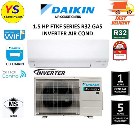 Daikin Aircond Inverter 1 0hp 1 5hp 2 0hp Air Conditioner Ftkf R32