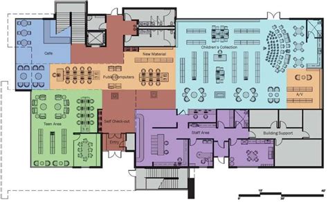 02first Floor Plan Library Floor Plan Public Library Design Public