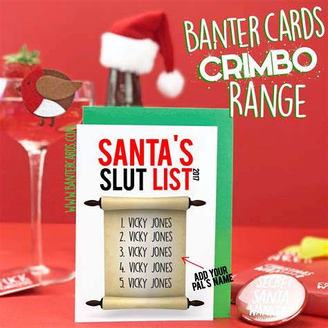 Santas Slut List 2017 Name