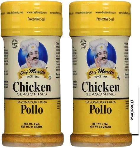 Chef Merito Chicken Seasoning Pollo 3oz 2 Pack With Deal Dave Card Grocery