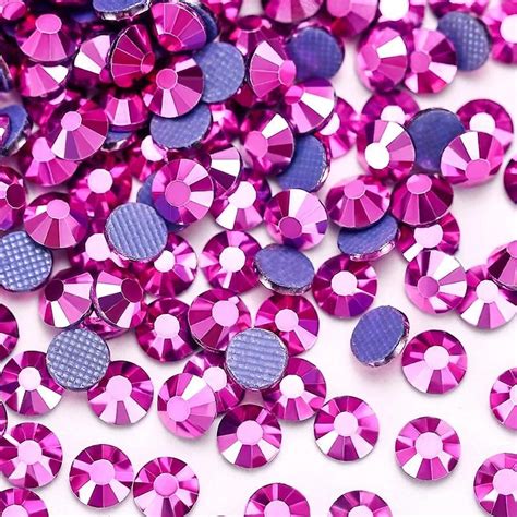 QIAO Metallic Color Glass Hot Fix Crystal Rhinestones Flat Back Strass Stones For DIY Clothes