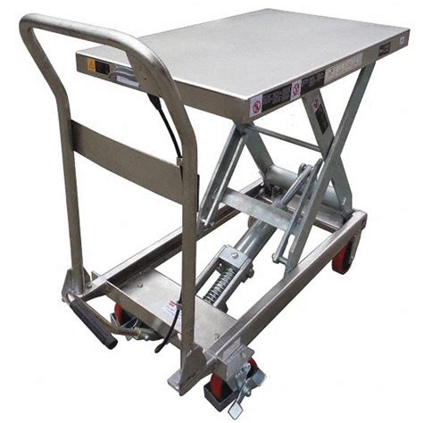 Dayton Mobile Scissor Lift Table 1000 Lb Load Capacity 35 In Lifting