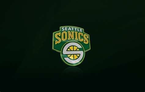 Wallpaper Green, Basketball, Background, Seattle, Logo, NBA, Supersonic ...