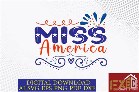 Miss America Graphic by Exclusive Craft Store · Creative Fabrica