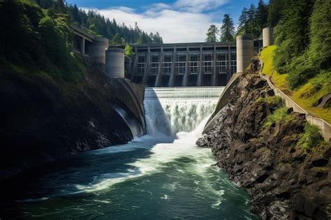 Una Presa Hidroel Ctrica Muestra El Sereno Poder Del Agua Como Fuente