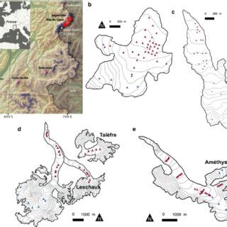 (a) Location of glaciers in the western Alps. The glaciers in the... | Download Scientific Diagram