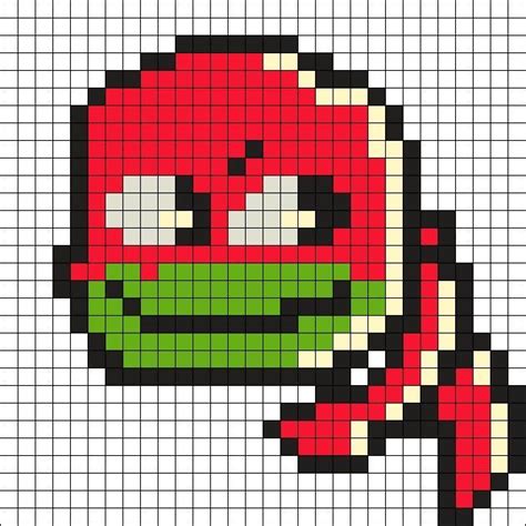 An Image Of A Pixel Art Piece In Red And Green