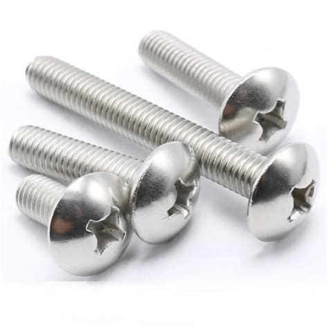 200pcs M3 Stainless Steel Cross Screw Phillips Screw Bolts Round Flat