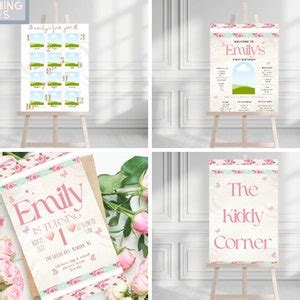 Floral Birthday Hot Drinks Bar Sign Girl Party Theme Bridal Baby Shower Pink Gold Floral