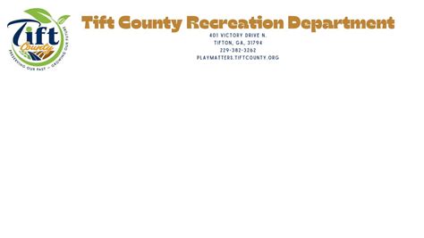 Tift County Recreation - QuickScores.com