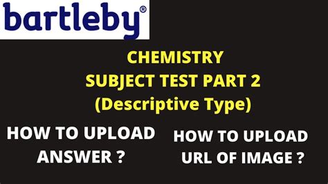 Bartleby Subject Test Part 2 Descriptive Type Answer How To Upload Answer Youtube