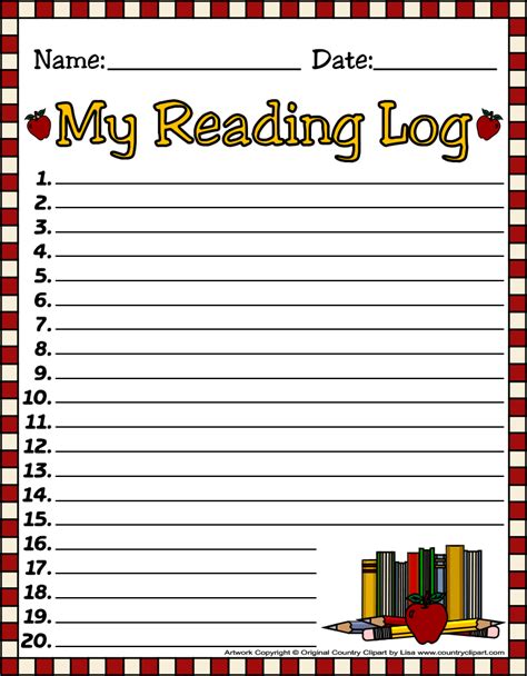 Free Printable Reading Record Forms For First Graders Printable Forms