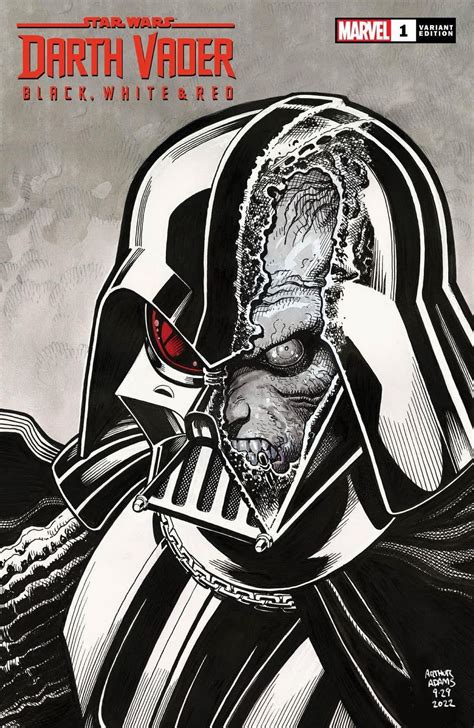 Arthur Adams Darth Vader Black White And Red For Star Wars Celebration