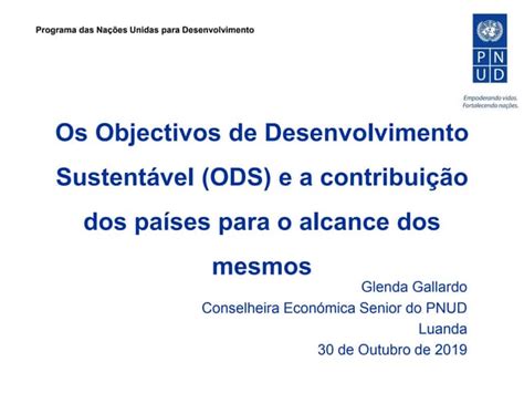 20191105 Dw Os Objectivos De Desenvolvimento Sustentável Ods E A