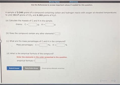 Solved Use The References To Access Important Values If