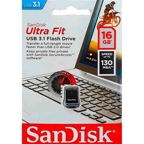 Flash Memory Sandisk 32gb Ultra Fit Usb 3 1 Z430 Systemarket