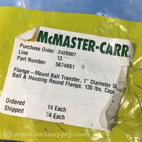 Mcmaster Carr Co 5674k61 Flange Mount Ball Transfer Ims Supply