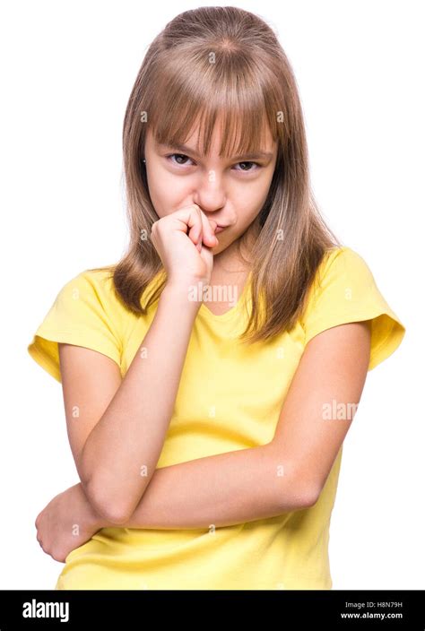 Emotional Portrait Of Girl Stock Photo Alamy