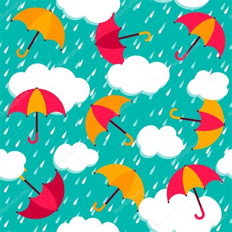 Seamless Pattern With Colorful Umbrellas Stock Vector Slanapotam