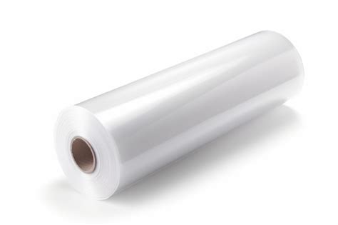 Premium Photo Roll Of Plastic Stretch Wrap Film Isolated On White