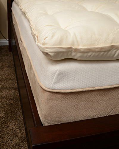 3" All Natural Latex Mattress Topper with Organic Cotton Cover - E ...