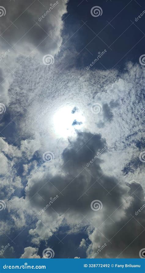 Cloudy Blue Sky In The Hot Sun Aesthetic Stock Photo Image Of Blue Cloudy