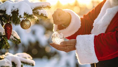 Santa Claus experiences moment of peaceful wonder during joyful