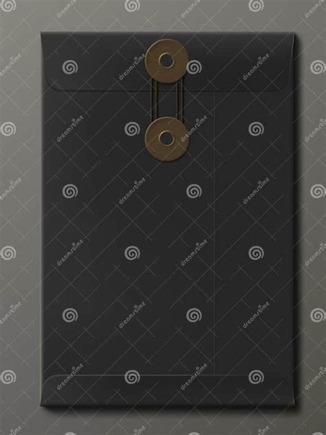 Black Paper A4 Or C4 Size Envelope Stock Vector Illustration Of