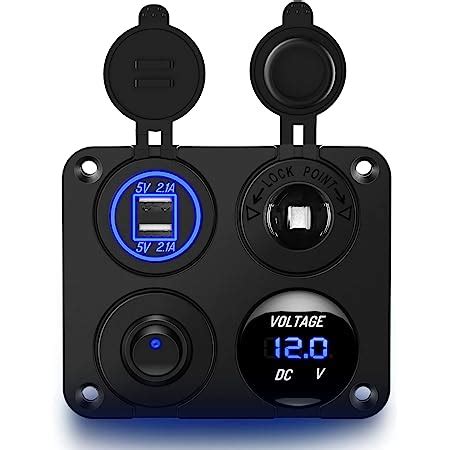 Amazon Cllena Dual USB Socket Charger 2 1A 2 1A LED Voltmeter