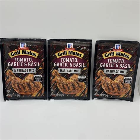 Mccormick Grill Mates Tomato Garlic Basil Marinade Mix 087 Oz 3 Pack