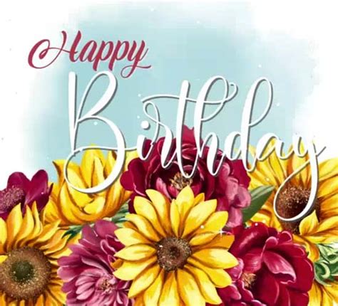 Beautiful Bright Floral Birthday Card Free Flowers Ecards 123 Greetings