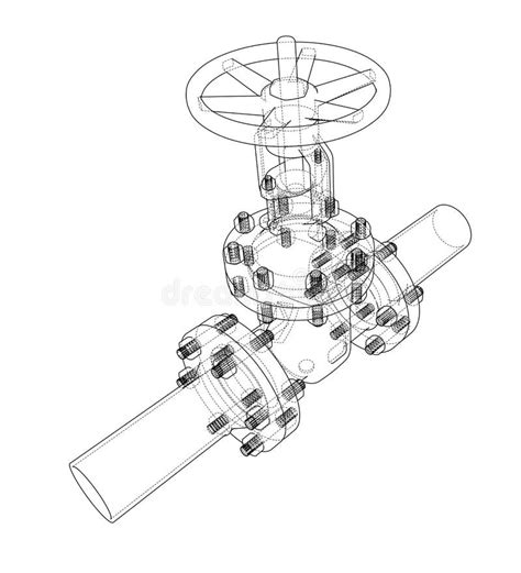 Industrial Valve. 3d Illustration Stock Illustration - Illustration of industry, black: 113674792