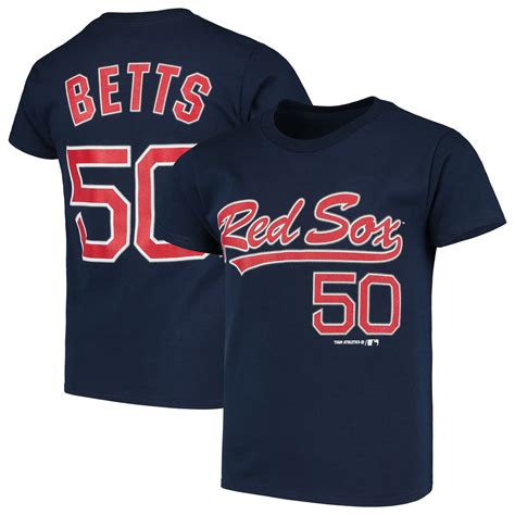 Youth Mookie Betts Navy Boston Red Sox Name And Number T Shirt