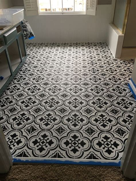 Tile Stencil Designs Stencil Your Old Tile Floor Or Backsplash With