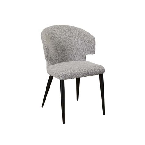 Erin Dining Chair Grey Boucle Fab Home Interiors