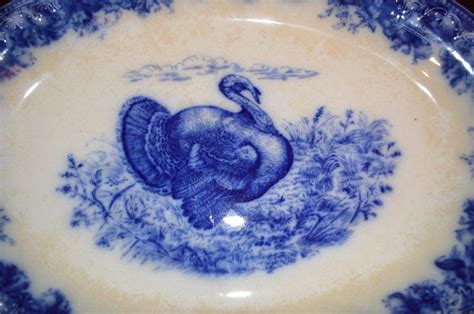 18 Antique Wedgwood Clytie Flow Blue Turkey Platter 1722646506