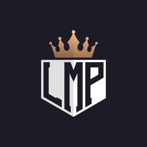 Premium Vector Luxury Lmp Logo With Crown Elegant Initials Lmp Letter