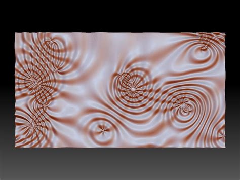 Flow 6374 Wavy 3D Relief For CNC Milling 3D Model 3D Printable CGTrader