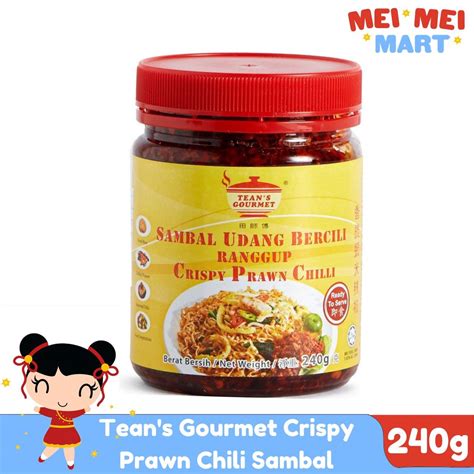 Tean S Gourmet Crispy Prawn Chili Sambal 240g Shopee Philippines