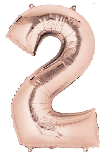 Number 2 Jumbo Rose Gold Foil Balloon Just Party Supplies Nz