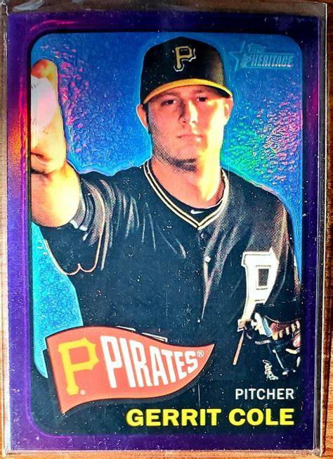 2014 Topps Heritage Purple Chrome Refractor Gerrit Cole THC 499 EBay