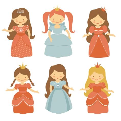 Beautiful Princesses Set — Stock Vector © Japanez 69458373