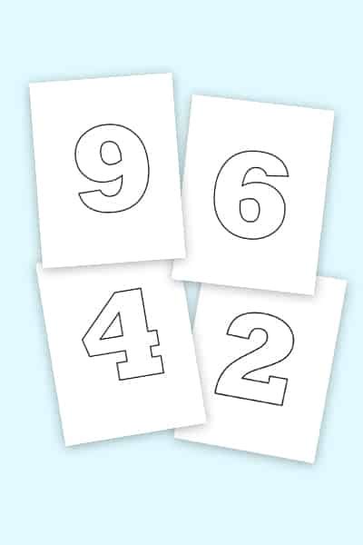 Best Large Printable Cut Out Numbers Printablee Numbers Free