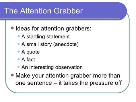 Attention Grabber Examples