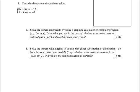 Solved Consider The System Of Equations