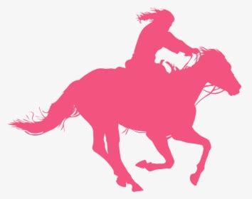 Cowgirl Riding Horse Silhouette, HD Png Download , Transparent Png ...