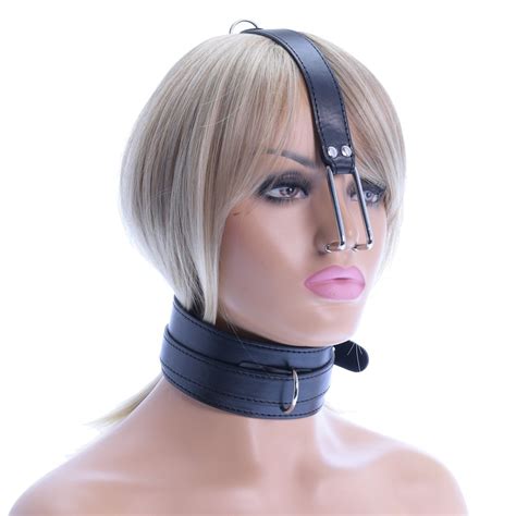 Leather Bdsm Nose Hook With Collar Etsy