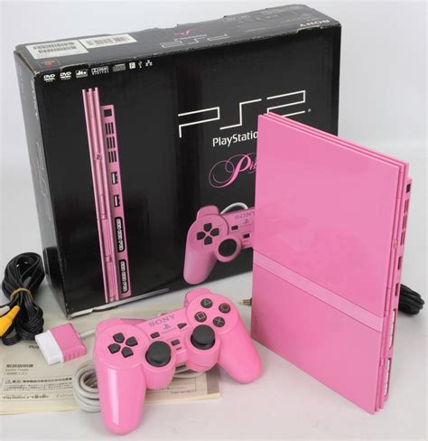 Ps2 Playstation 2 Slim Pink Console System Boxed 2388549 Scph 77000