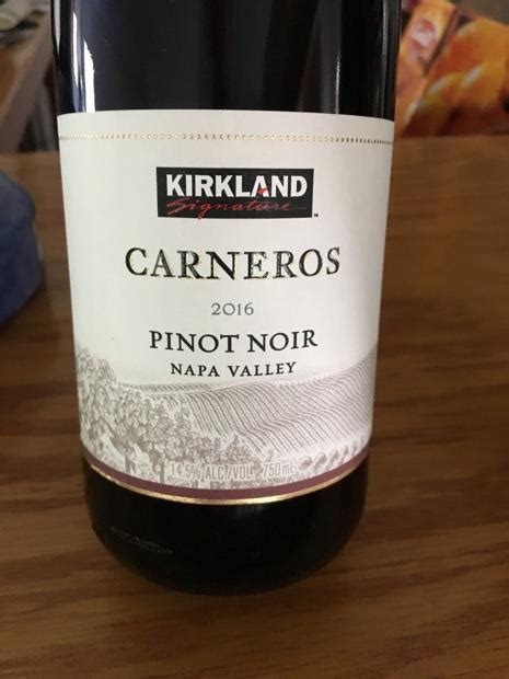 2016 Kirkland Signature Pinot Noir Carneros Usa California Napa